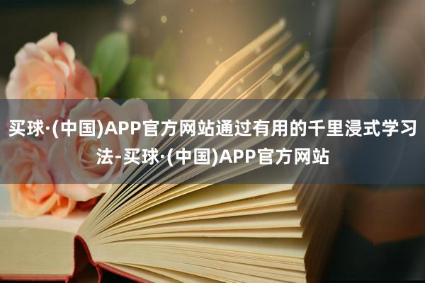 买球·(中国)APP官方网站通过有用的千里浸式学习法-买球·(中国)APP官方网站