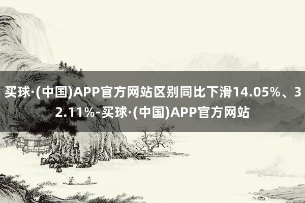 买球·(中国)APP官方网站区别同比下滑14.05%、32.11%-买球·(中国)APP官方网站