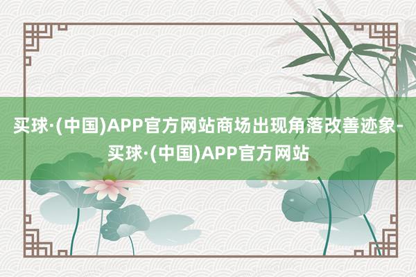 买球·(中国)APP官方网站商场出现角落改善迹象-买球·(中国)APP官方网站