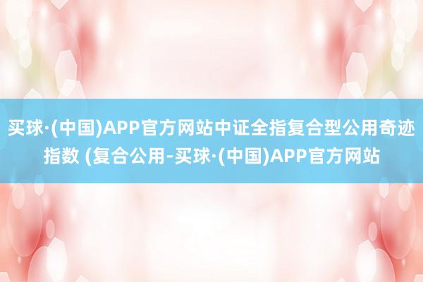 买球·(中国)APP官方网站中证全指复合型公用奇迹指数 (复合公用-买球·(中国)APP官方网站