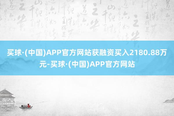 买球·(中国)APP官方网站获融资买入2180.88万元-买球·(中国)APP官方网站