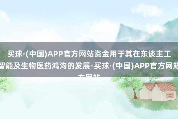 买球·(中国)APP官方网站资金用于其在东谈主工智能及生物医药鸿沟的发展-买球·(中国)APP官方网站